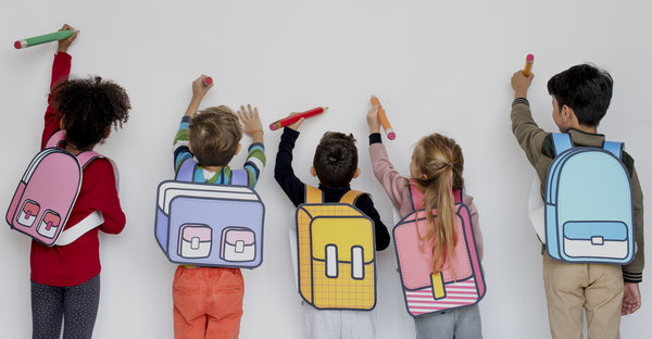 kids drawing on the wall