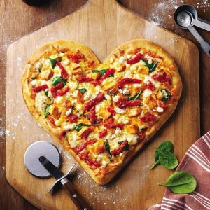 Heart-Shaped Pizza